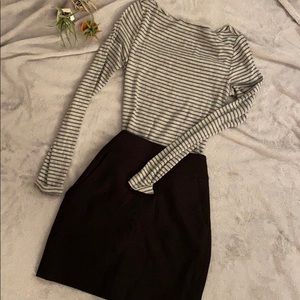 XXS Ann Taylor Loft pencil skirt in black